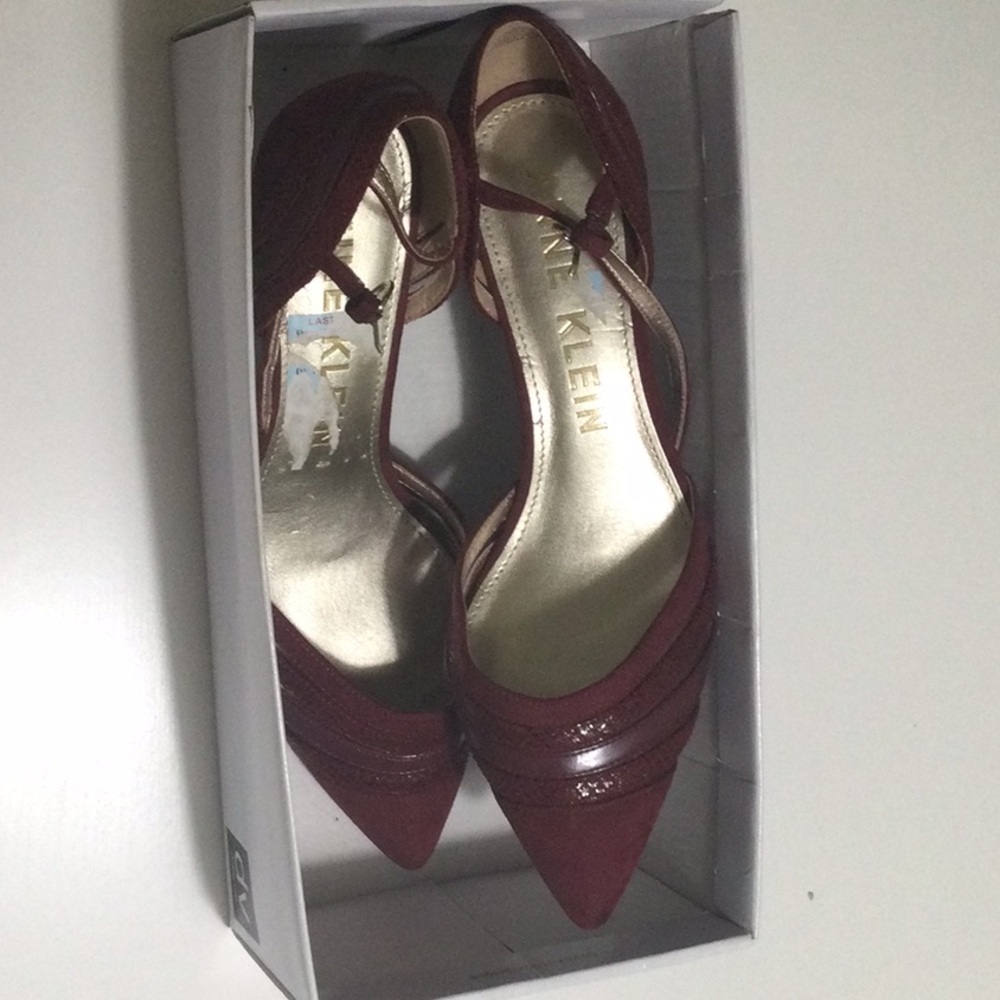 New, Anne Klein, 8.5, burgundy heels